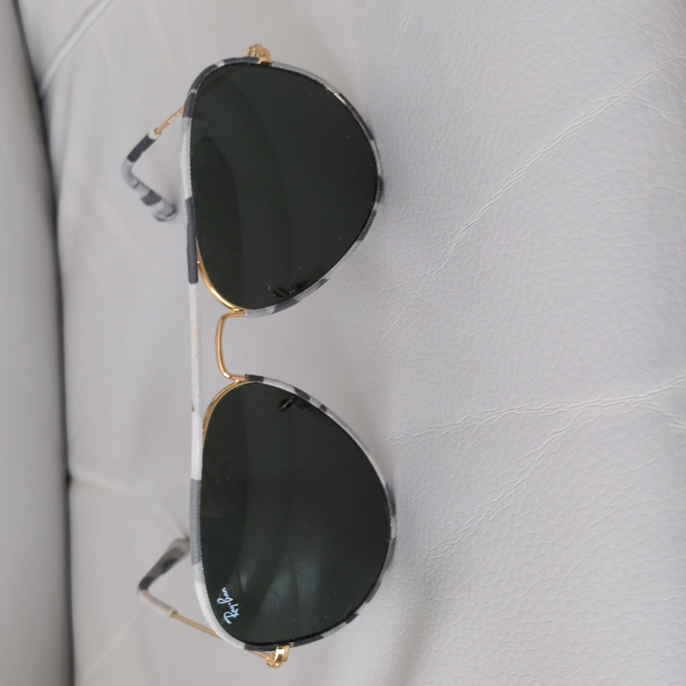 Women's Gray Camouflage Aviator Sunglasses, 58mm